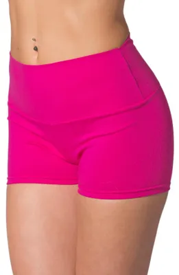 Immagine prodotto di Alkato pantaloncini sportivi da donna con cintura alta hotpants pantaloncini da ciclismo pantaloncini lunghi, colore: Rosa, taglia: 40