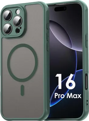 Produktbild von Handyhülle für Apple iPhone 16 Pro Max Matt Case Schutzhülle Kratzfest Passgenau Grün