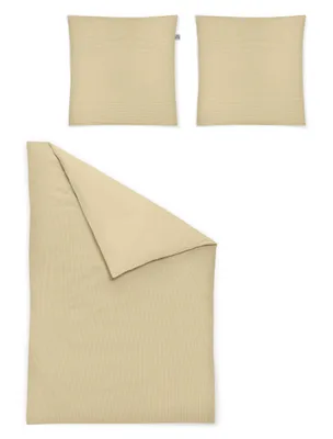 Produktbild von LOESCHEN Irisette Mako-Satin Bettwäsche-Garnitur Dina Florenz 8466 Farbe gold-40 Größe 140x200 + 90x70 cm