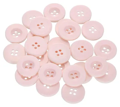 Nähknöpfe 60 Stück, 20 mm, Harz, 4 Löcher, rosa