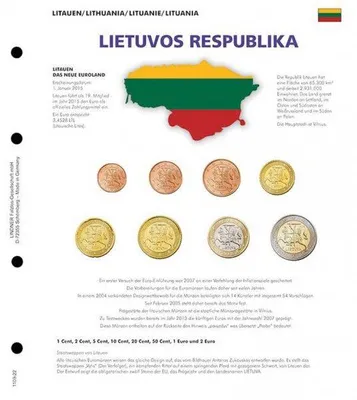 Produktbild von Lindner 1109-22 EURO-Vordruckblatt Litauen