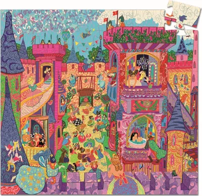 Produktbild von Djeco-Puzzle: Märchenschloss - 54 Teile