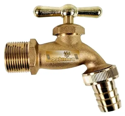 Produktbild von Auslaufhahn aus Messing für Regentonne, Auslaufventil 3/4 Zoll matt