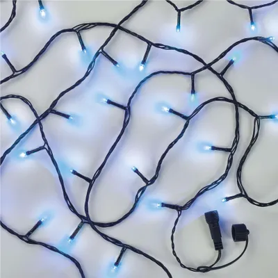 Standard LED Verbindungskette, 10 m, Außen/Innen, blau