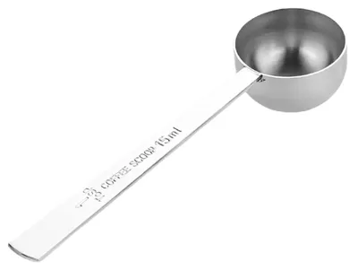 Edelstahl-Messlöffel 15 ml, Kaffeedosierer mit langem Griff