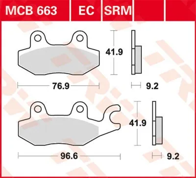 Obrázek produktu pro Klocki hamulcowe TRW Trw Sinter Mcb663Srm