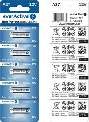 Produktbild von Alkaline-Batterien everActive 23A 12V - Blisterverpackung 5 Stk.