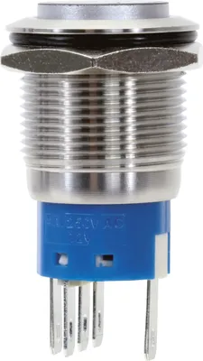 Produktbild von Blanko Metalltaster mit Ein/Aus Symbol und Beleuchtung