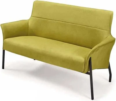 Produktbild von Wohnzimmer 2-Sitzer Sofa Leder Luxus Holz Modernes Design Zweisitzer