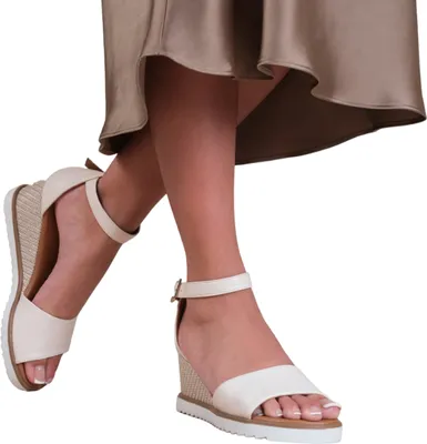 Produktbild von Where´s That From - Damen Schuhe mit Keilabsatz "Dusk", PolyurethanWM325 (39 EU Extraweit) (Cremefarbe)