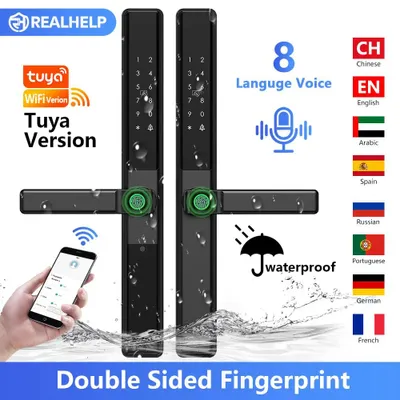 Produktbild von Fingerabdruckschloss – Intelligentes Türschloss – Elektronisches Schloss – Smart Lock – WLAN – IP67 – Aluminium