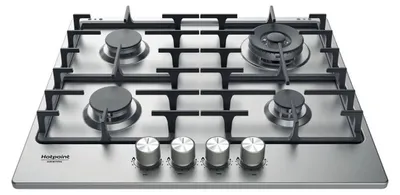 Immagine prodotto di Piano Cottura Hotpoint PPH 60G DF/IX da Incasso a Gas 4 Fornelli Acciaio Inossidabile