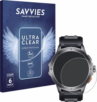 Produktbild von 6x Für SLOKSFil AK77 1.43" Schutzfolie Savvies Displayschutz Display Schutz Folie Klar Transparent