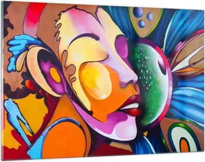 Produktbild von Bilder auf glas - Abstraktion modern - 120x80cm - Glasbilder - Wandbilder - Kunstdruck - zum Aufhängen bereit - Wanddekoration aus Glas - Glas Bilder - Wandbild auf Glas - Einteilig - GAA120x80-3521
