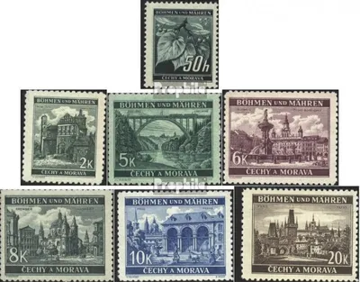 Produktbild von Briefmarken Böhmen und Mähren 1940 Mi 55-61 (kompl.Ausg.) postfrisch Freimarken