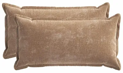 Produktbild von vidaXL Kissenbezug 2 stk. HOUTEN Braun 40 x 80 cm Chenille-Stoff