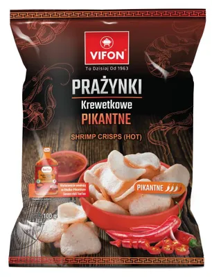 Zdjęcie produktu dla Prażynki Krewetkowe Pikantne 100G Vifon