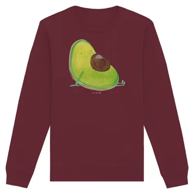 Produktbild von Mr. & Mrs. Panda Baumwoll Sweatshirt Avocado Schwangerschaft Größe XXL - Burgundy - Geschenk, Liebe, Pulli, Schwanger, Sweater, Wunder, Pullover, Rundhals, Baby