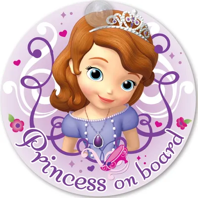 Produktbild von Autoschild SOFIA Princess on Board (Ø: 19cm)