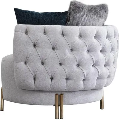 Produktbild von Weißer Textil Sessel Luxus Einsitzer Designer Wohnzimmer Polster Sessel