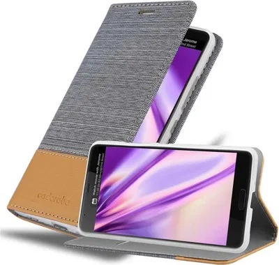 Produktbild von Cadorabo Hülle für HTC U ULTRA Schutzhülle in Grau Handy Hülle Etui Book Case Cover
