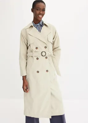 Produktbild von bonprix Trench-Stil Mantel mit abnehmbaren Ärmeln khaki Größe L