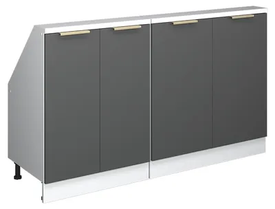 Zdjęcie produktu dla Vicco Zestaw szafek na dach skośny Rion, 140 cm Zestaw 2 sztuk, Antracytowo-złoty