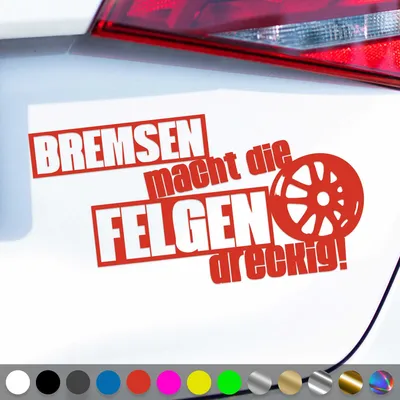 Produktbild von PantherPixel Bremsen Aufkleber Macht Dreckig Die Felgen Sticker Auto Geschenkidee Farbe Rot