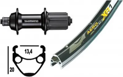 Produktbild von Winora H-Rad 13-622 Tiagra.schwarz QR 32L Exal XR-1 sz/silb.o.Ösen.Niro-Spei.sz.DD