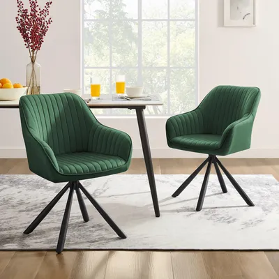 Produktbild von Esszimmerstühle - Stühle - Esszimmerstühle - Stühle - Samtbezug - Ergonomische Rückenlehne