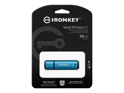 Produktbild von KINGSTON Stick Kingston IronKey VP50 16GB USB 3.0 secure