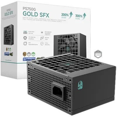 Productafbeelding van 750W DeepCool PS750G SFX ATX 3.1 voeding, 80 Plus Gold certificering