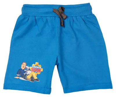 Produktbild von Feuerwehrmann Sam Shorts für Jungen Kinder kurze Hose Trainingshose Bermuda Blau 122-128
