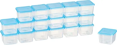 Produktbild von MiraHome Gefrierdosen Sets Transparent Blau – Vorratsdosen mit Deckel Luftdicht zur Aufbewahrung & Organisation für Lebensmittel – Austrian Quality