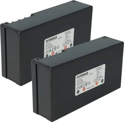 Produktbild von EXTENSILO 2x Akku kompatibel mit Stiga Autoclip 158614, 225, 228, 223, 225s, 200, 127, 125, 158609, 158613, 158610 Rasenmäher (3400mAh 25,2V Li-Ion)