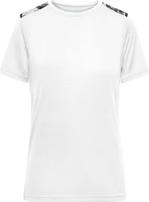 Produktbild von Ladies' Sports Shirt white/black-printed, Gr. S