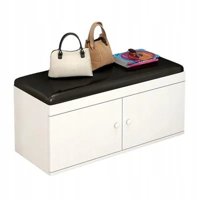 Produktbild von Schuhschrank Sitzablage Weiss Bank Modern Geräumig Loft 60 Cm