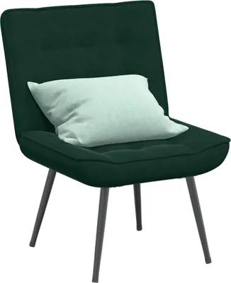 Image de vidaXL Fauteuil relax vert foncé 64x74x84 cm velours