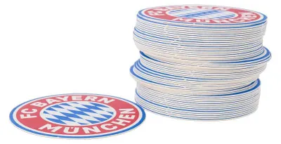 Immagine prodotto di FC Bayern 21667 Tappetino per birra Emblema FC Bayern - 50 pezzi