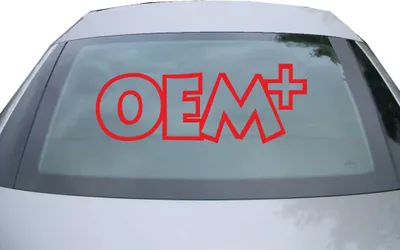 Produktbild von Indigos UG - Aufkleber Heckscheibe & Motorklappe DE2926 - rot - 600x228 mm - OEM+ - Auto Scheiben Fenster Heckklappe Tuning Racing JDM - Die cut