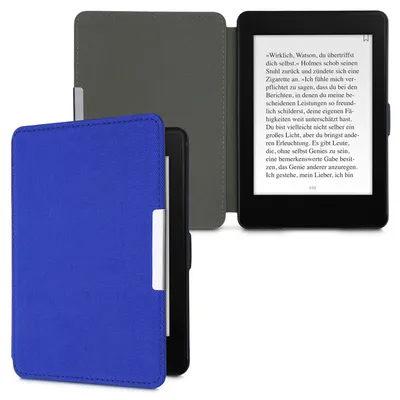 Produktbild von kwmobile Hülle kompatibel mit Amazon Kindle Paperwhite - Nylon eReader Schutzhülle Cover Case (für Modelle bis 2017) - Blau