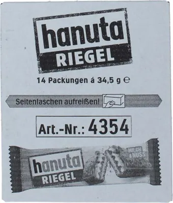Produktbild von Ferrero Hanuta Riegel 1er - Kartonware - 14x 34,5g