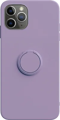 Produktbild von Hülle für Apple iPhone 12/12 Pro - Ring Silikon Schutzhülle Handyhülle Case - Lila
