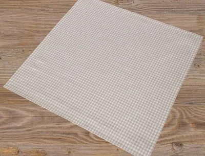 Produktbild von Textil Stoff Serviette beige kariert 45x45 cm