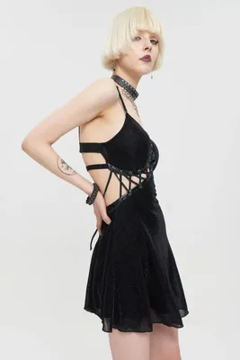 Obrázok produktu pre Devil Fashion mini šaty - Midnight Laces XL-XXL