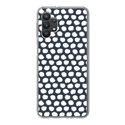 Produktbild von MuchoWow® Handyhülle Schutzhülle Hülle für Samsung Galaxy A32 5G Tupfen - Muster - Weiß Silikon Softcase Handy Hülle - Softcase