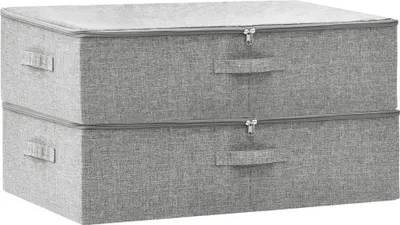 Produktbild von Aufbewahrungsboxen 2 Stk. Stoff 70x40x18 cm Grau