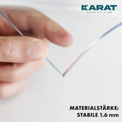 Image de Housse de table - Protection de table - Protéger la table - Sur mesure - 90 x 90 cm - Transparent mat