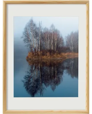Produktbild von Heller Naturholz Bilderrahmen 30 x 40 cm mit Kunststoffglas und Passepartout