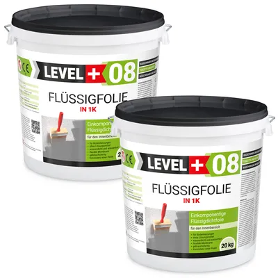 Produktbild von Dichtfolie Flüssigfolie 40Kg Bad Dusche Küche Innen Abdichtung Wasserdicht LEVEL+ RM08
